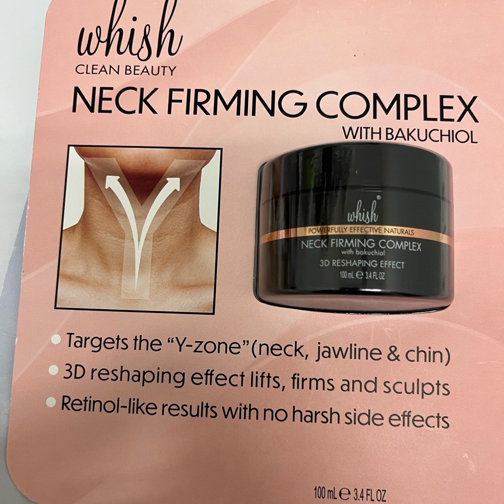 Whish Neck Firming Complex w/Bakuchiol Smooths Appearance of Fine Lines 3.4 floz